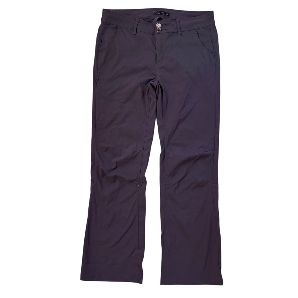 PrAna Halle Pants Size 14 Regular Bootcut Dark Gray Stretch Zion Convertible
